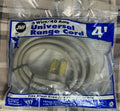 JMF Universal range cord 4' new in package 3 wire 40 amp