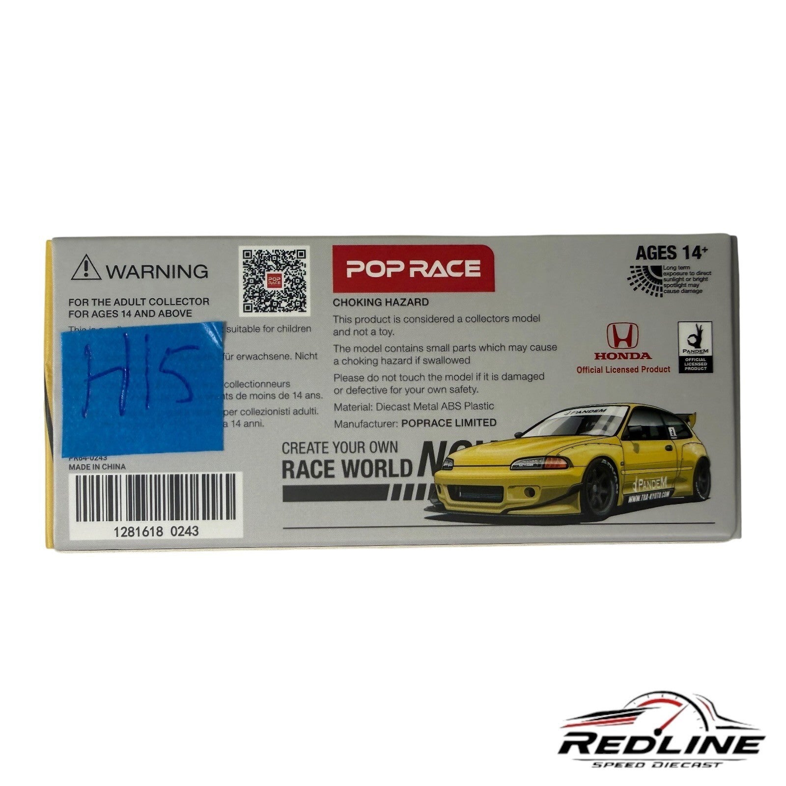 🎌🎌Pop Race Honda Civic EG6 Pandem Yellow Philippine Event Exclusive H15🎌🎌