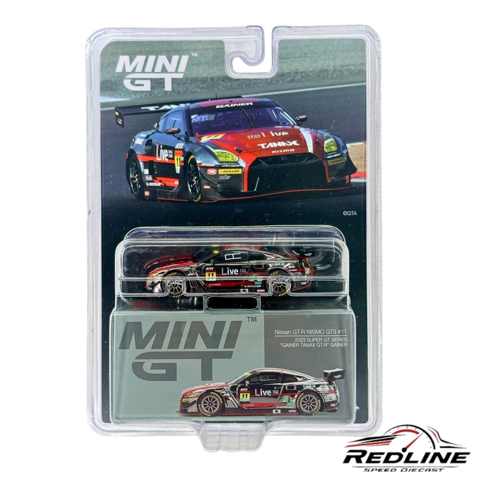 🏁Mini GT 1 Nissan GT-R NISMO GT3 #11 "GAINER TANAX GT-R" H14🏁