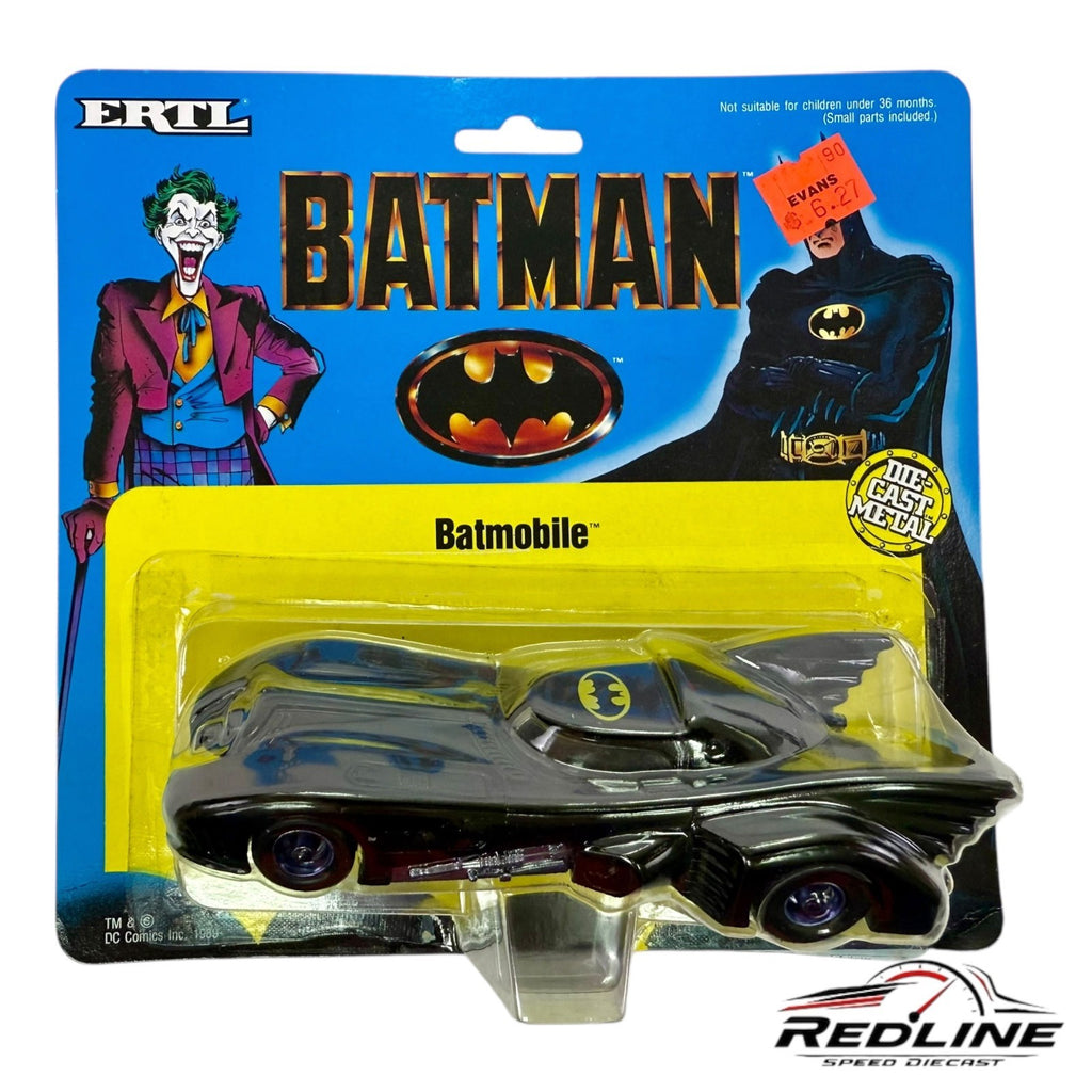 🦇🦇🦇Vintage 1989 Ertl Batman Batmobile Die Cast Metal 1:43 Scale🦇🦇🦇