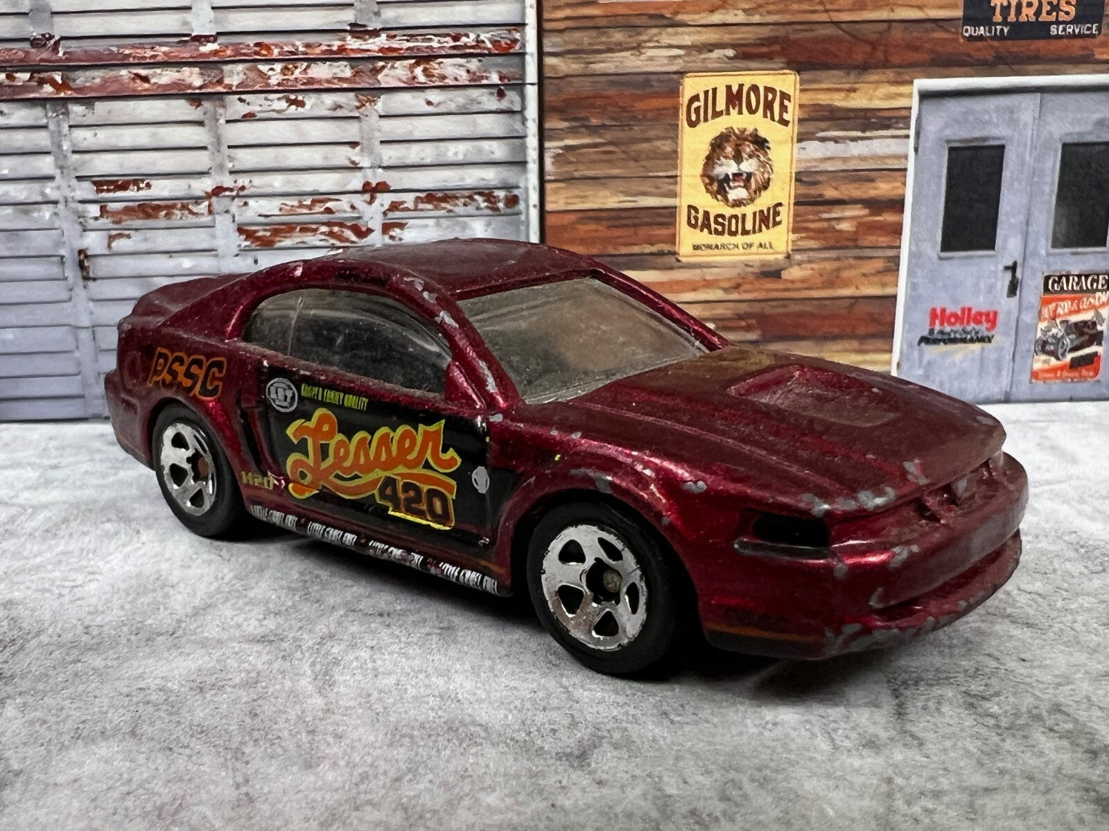 🔥🔥🔥Hotwheels 99 Ford Mustang Lesser 420 Burgundy C16🔥🔥🔥