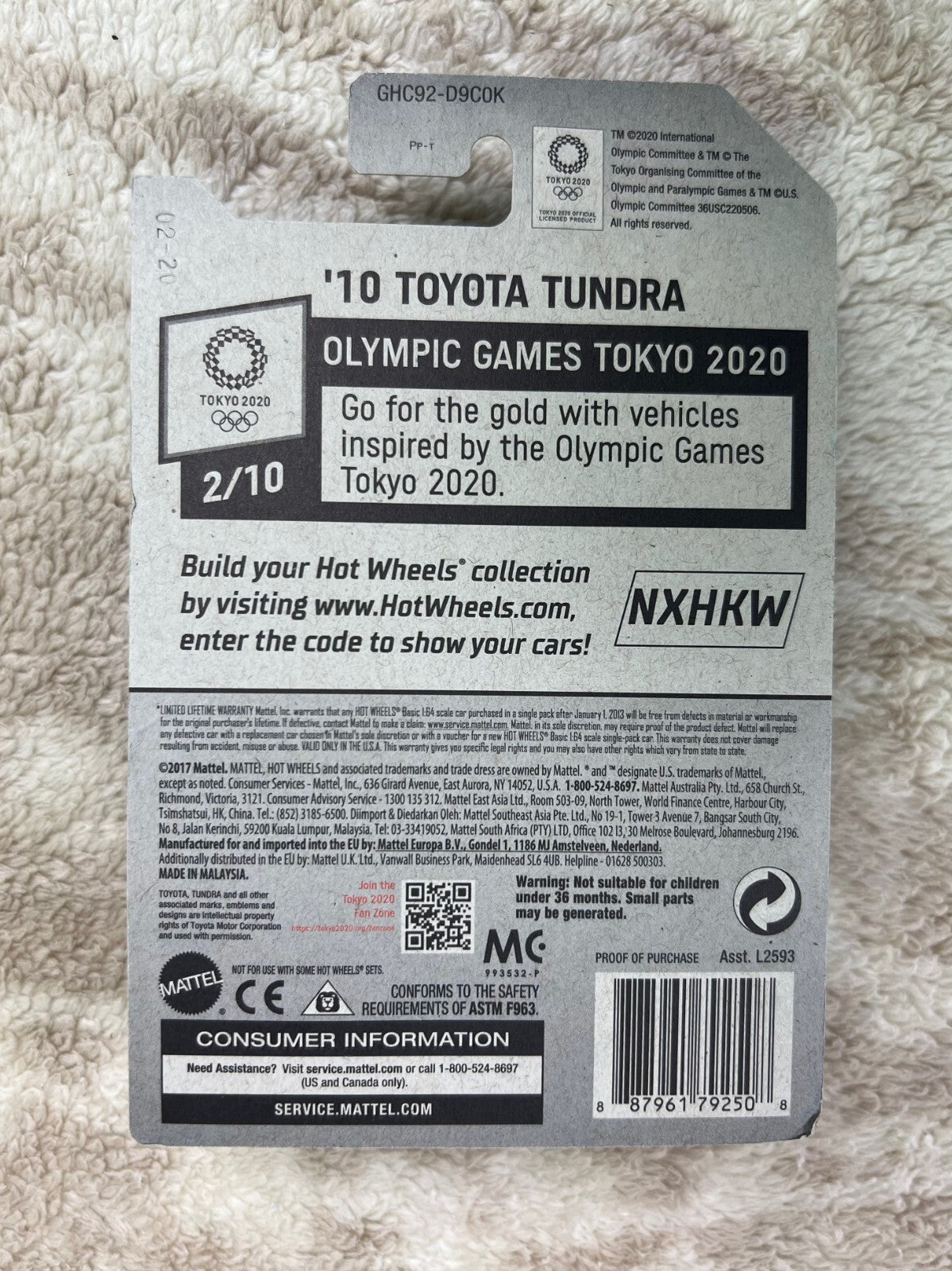 🔥🔥🔥Hot Wheels 2020 HW Olympic Games Tokyo 2020 ‘10 Toyota Tundra HW18🔥🔥🔥