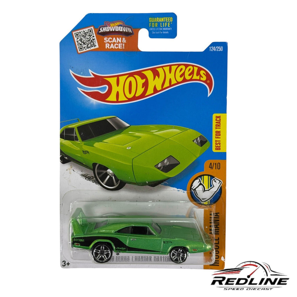 🇺🇸Hot Wheels 69 Dodge Charger Daytona  Muscle Mania Green H6🇺🇸