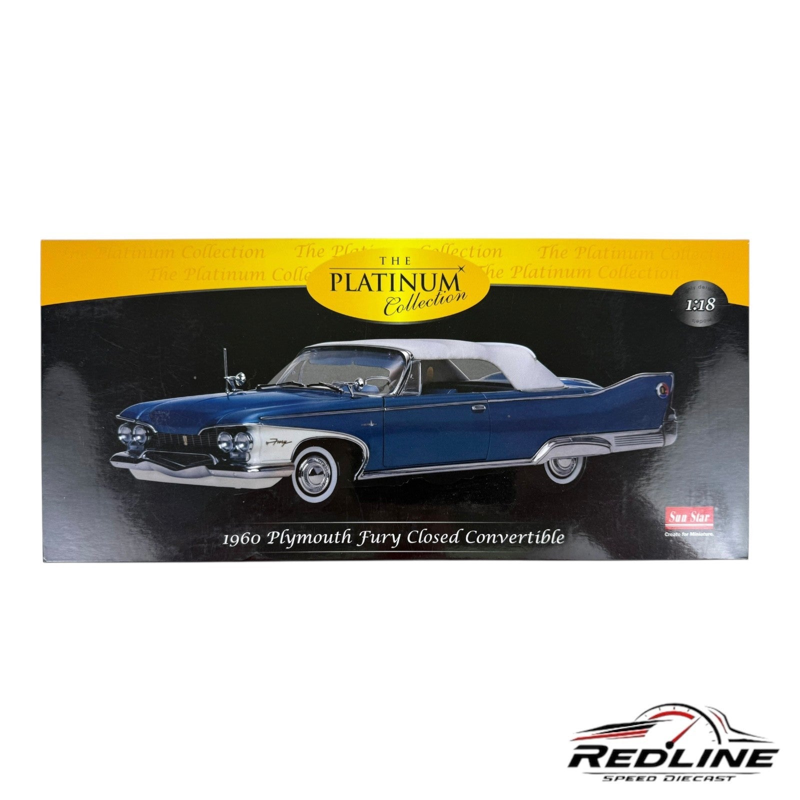 🔥Sun Star Platinum Collection 1:18 scale 1960 Plymouth Fury Hard Top 1:18 TV🔥