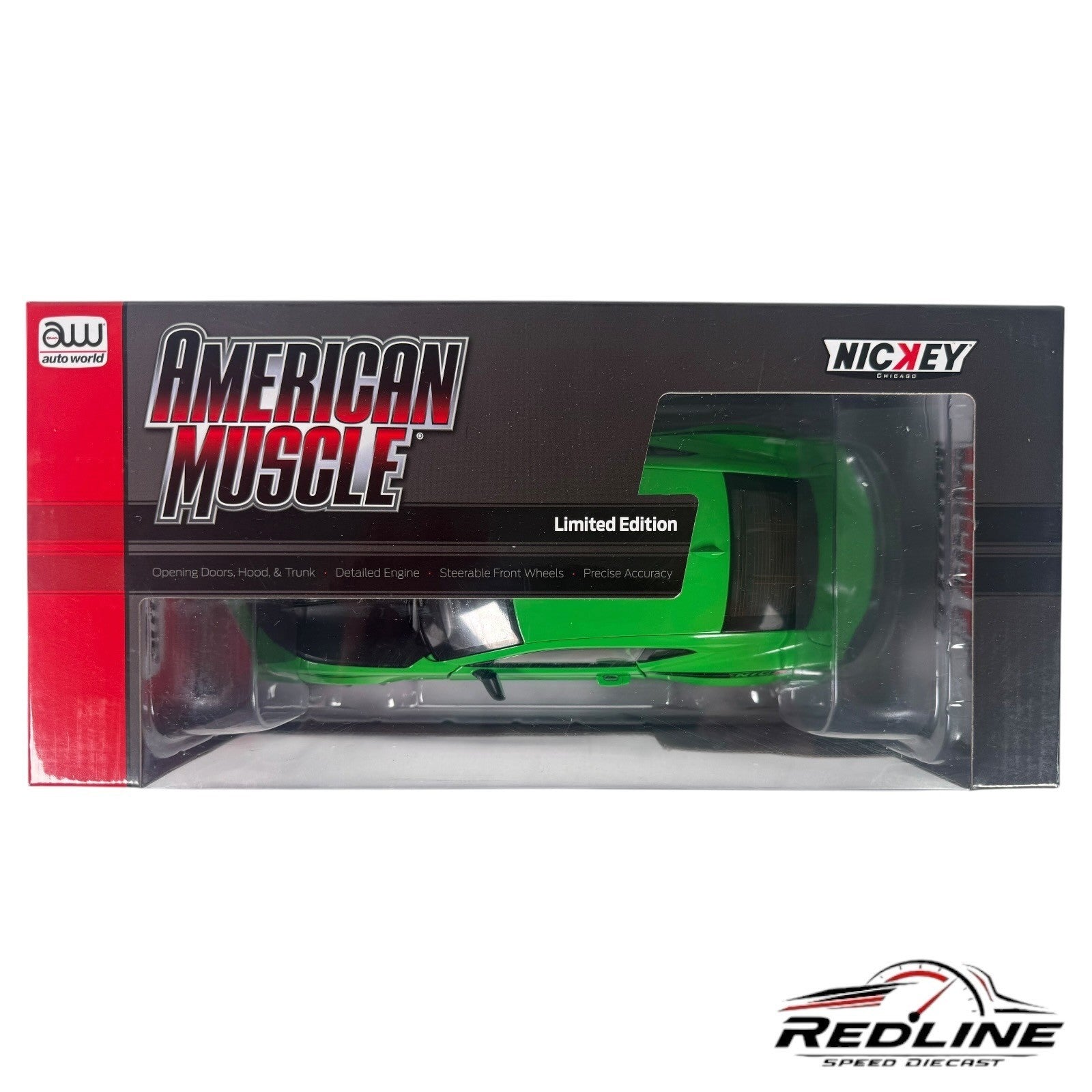 🇺🇸Auto World AMERICAN MUSCLE 2017 CHEVROLET CAMARO SS 1LE NICKEY 1:18 C3🇺🇸