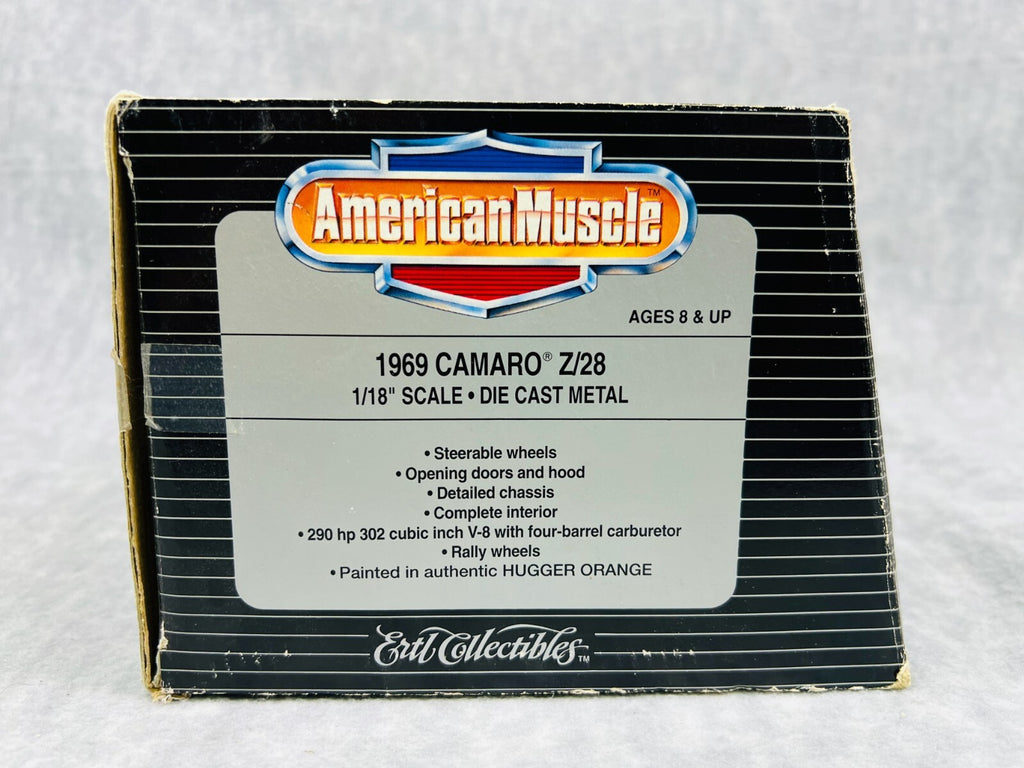 🇺🇸Ertl American Muscle 1969 Camaro Z-28 Black Diecast 1:18 Scale 1 of 1500🇺🇸