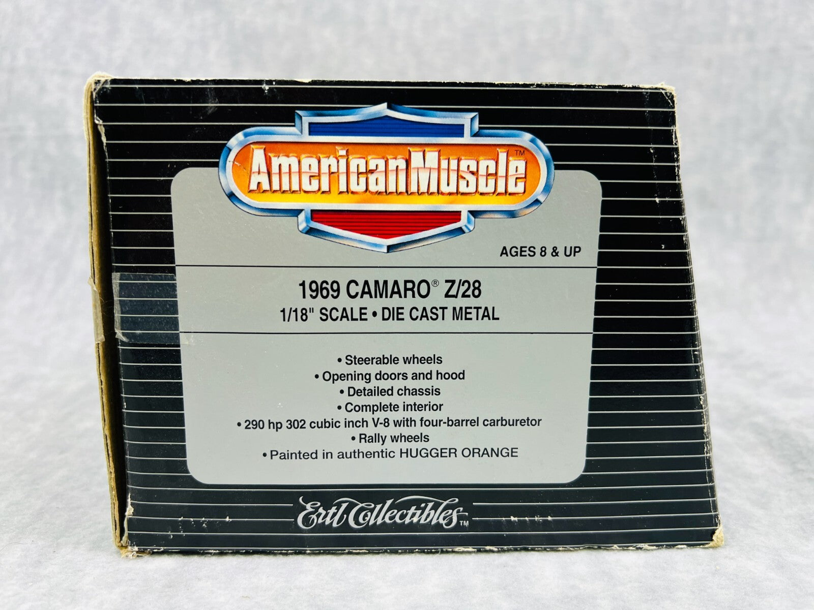 🇺🇸Ertl American Muscle 1969 Camaro Z-28 Black Diecast 1:18 Scale 1 of 1500🇺🇸