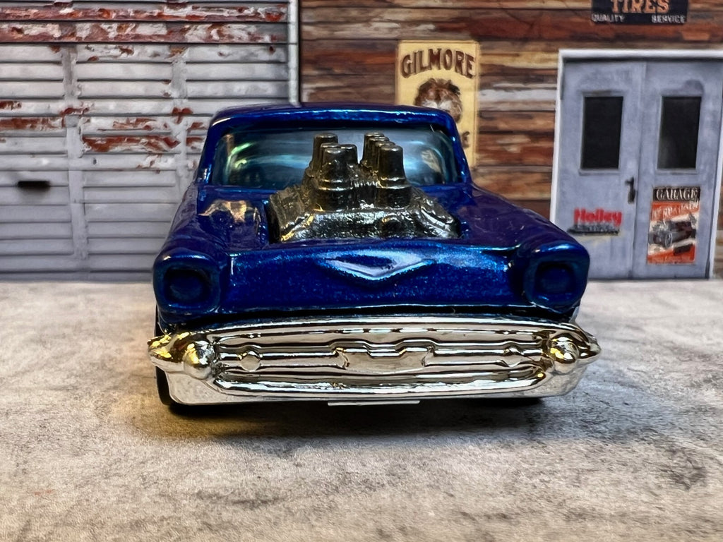 🔥🔥🔥Vintage 1976 Hot Wheels '57 Chevy Red White Blue Exposed Engine c6🔥🔥🔥