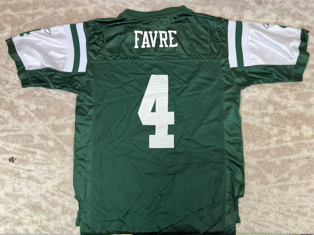 🏈🏈Reebok NFL On Field New York Jets Brett Farve #4 Jersey Youth LG 14-16🏈🏈