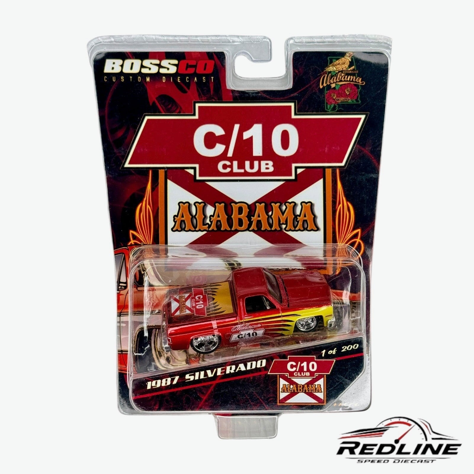 🇺🇸Maisto Bossco 1987 Silverado C/10 Club Alabama H31🇺🇸