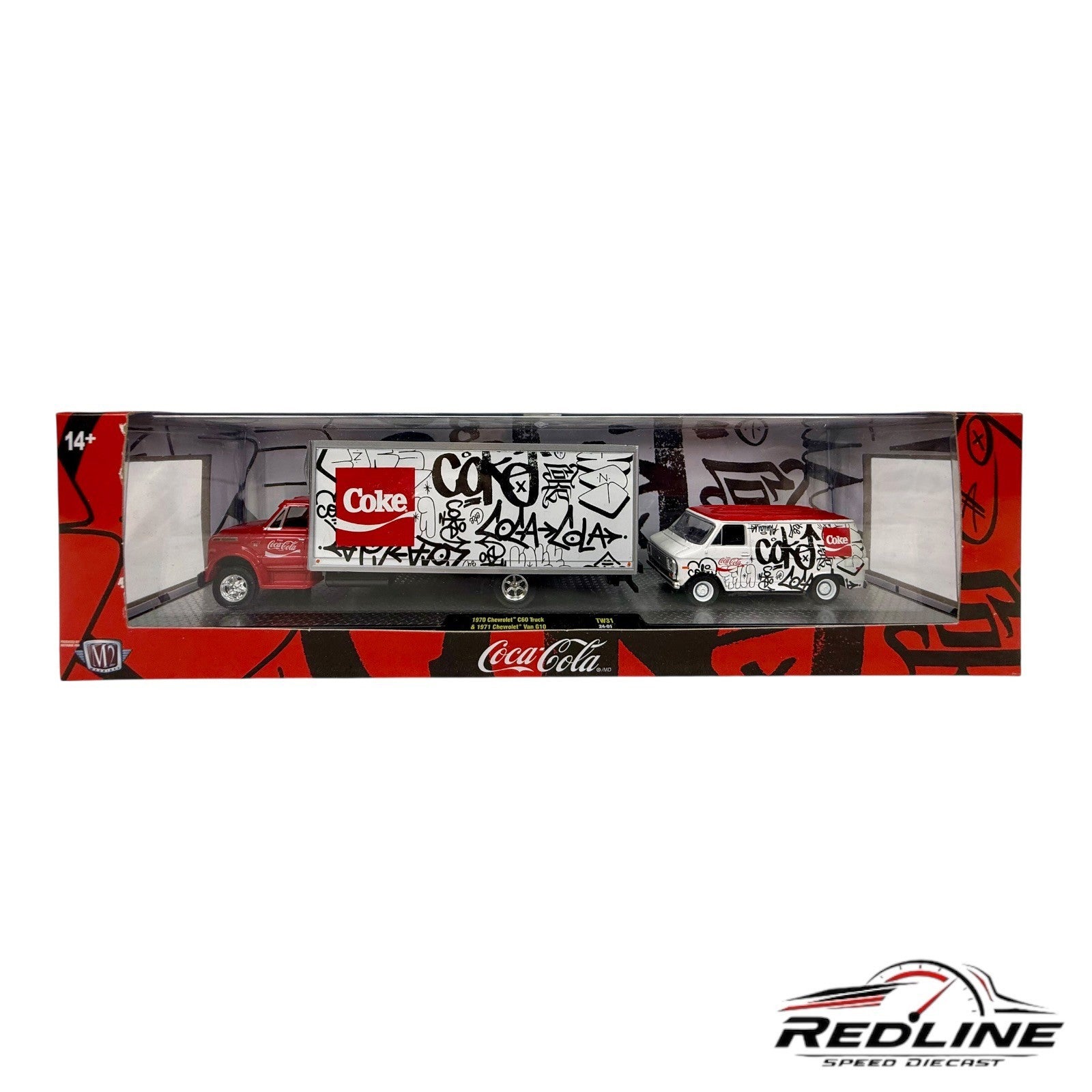 M2 Coca-Cola 1970 Chevrolet C60 Truck & 1971 Chevrolet Van G10 TW31 24-01 D3
