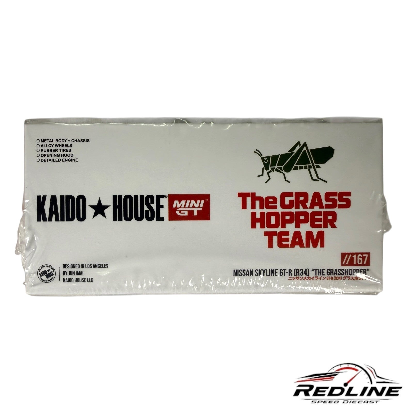 🎌🎌Kaido House Nissan Skyline R34 The GRASSHOPPER V1 KHMG167O 1:64 H15🎌🎌