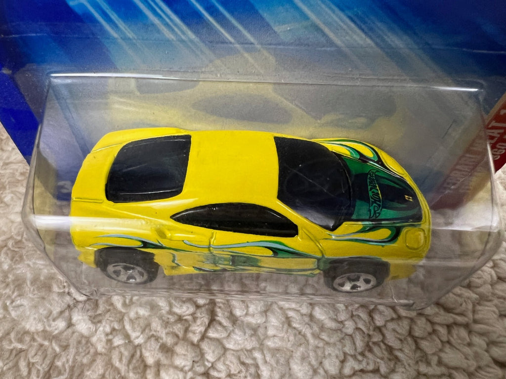 🇮🇹🇮🇹2004 HOT WHEELS YELLOW FERRARI 360 MODENA FERRARI HEAT 1/5 #128 HW06🇮🇹