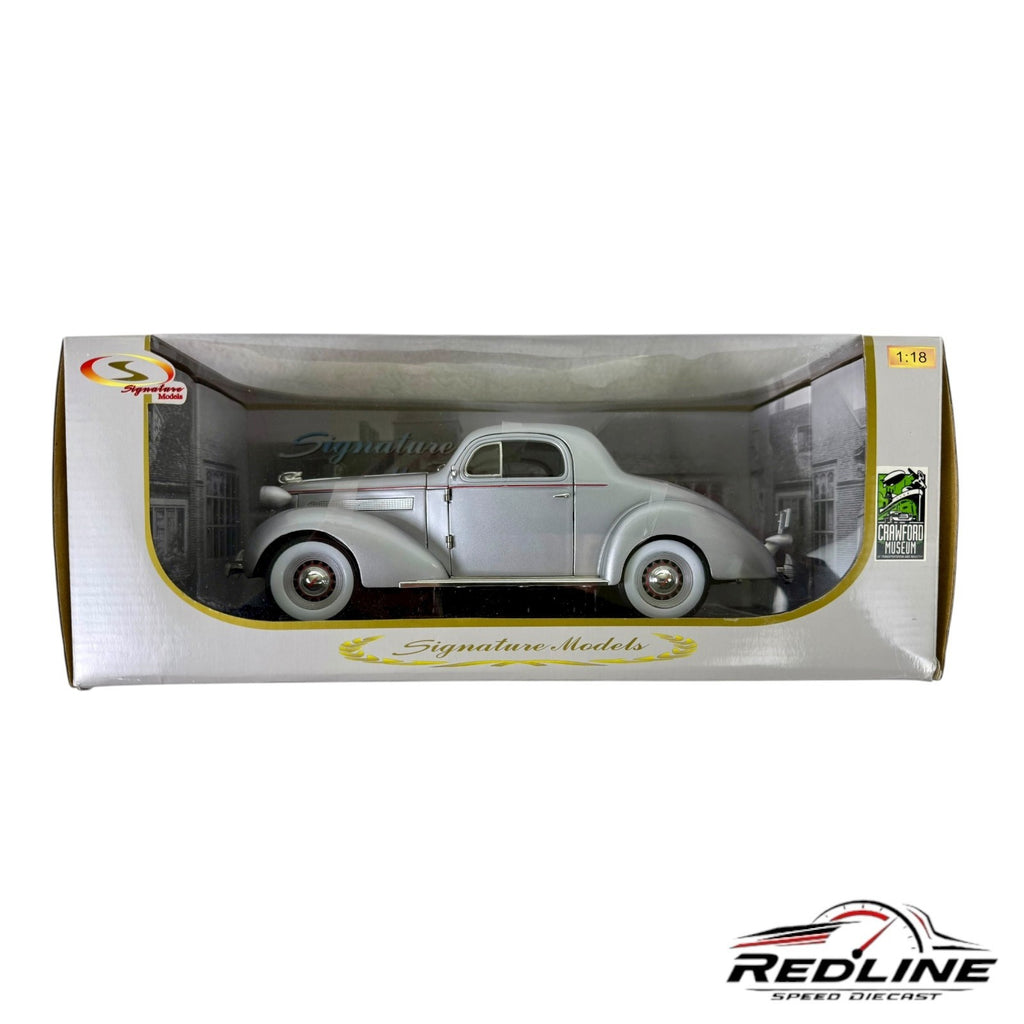 🇺🇸🇺🇸Signature Models 1936 Pontiac Deluxe Silver 1:18 C3🇺🇸🇺🇸