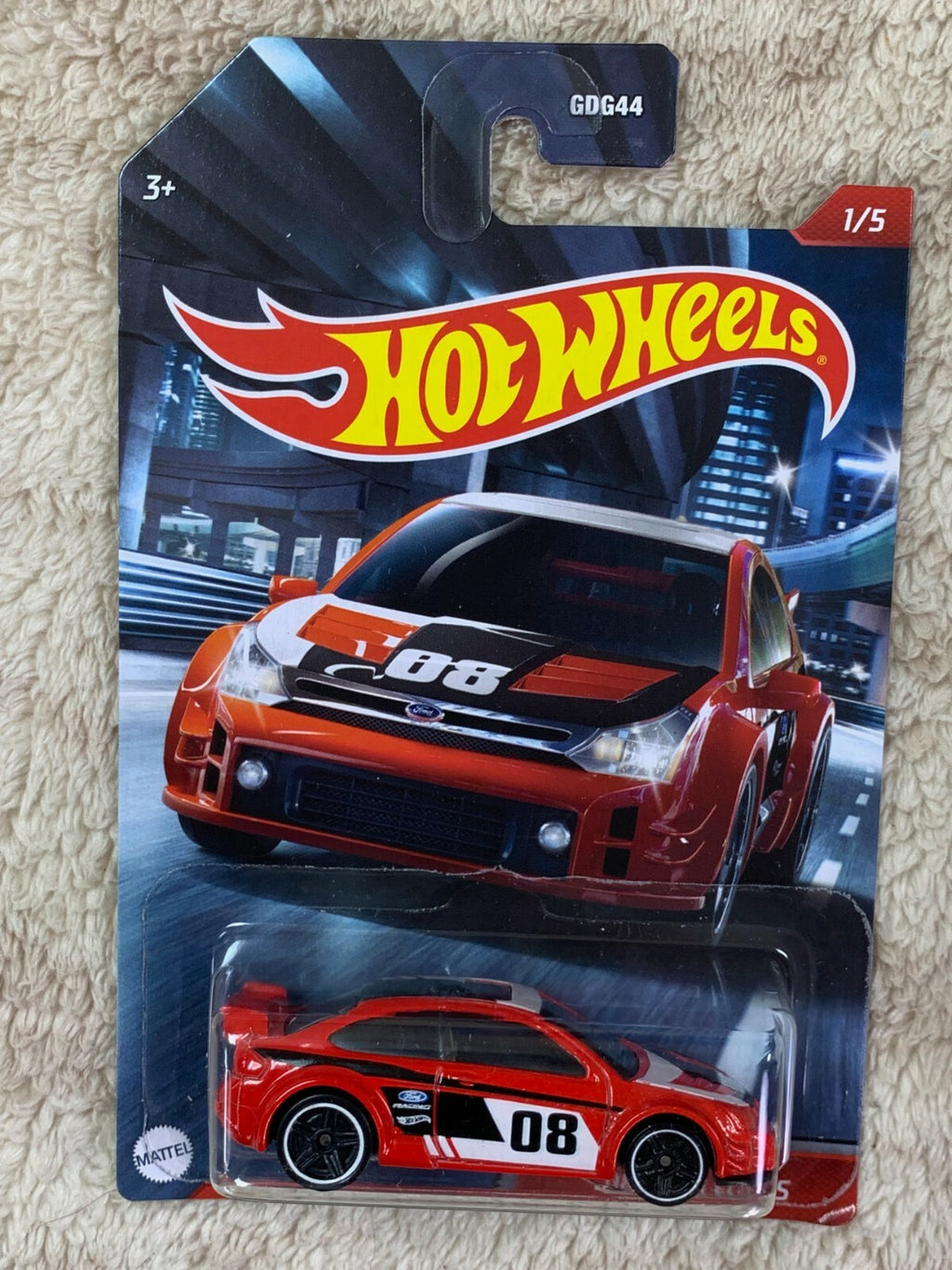 **Hot Wheels 2021 HW Cult Racers 1/5 Red 08 Ford Focus  Walmart Exclusive HW06**