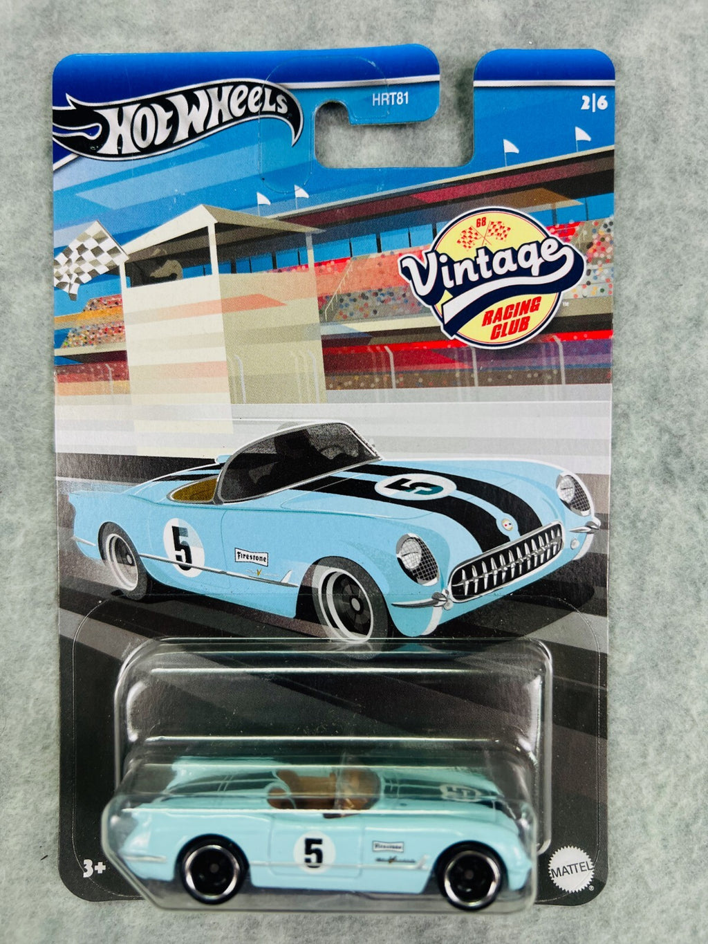 🇺🇸🇺🇸🇺🇸Hot Wheels HW Vintage Racing Club 2/6 Blue 1955 C1 H25🇺🇸🇺🇸🇺🇸