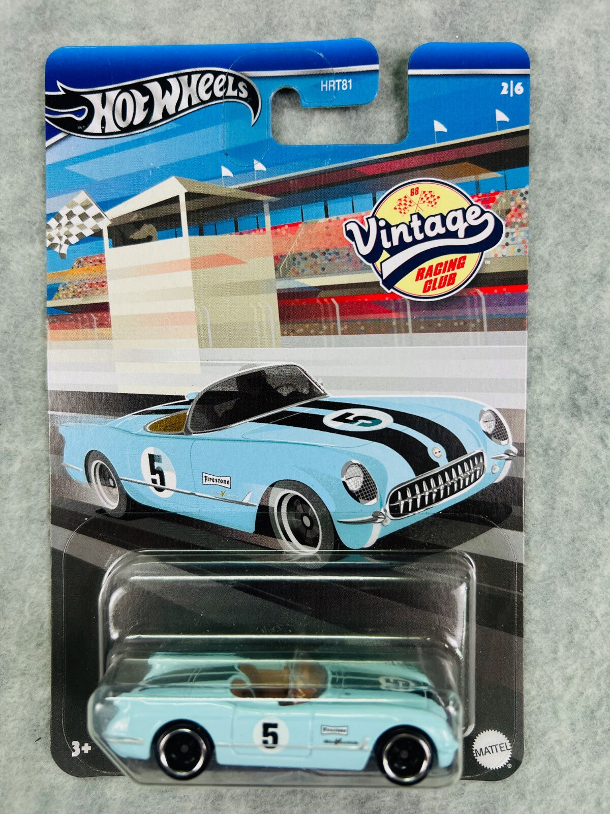 🇺🇸🇺🇸🇺🇸Hot Wheels HW Vintage Racing Club 2/6 Blue 1955 C1 H25🇺🇸🇺🇸🇺🇸