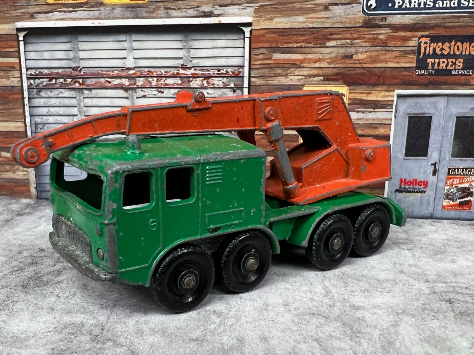 🔥Vintage Matchbox Lesney Toy Car No 30 8 Wheel Crane Construction Truck C3🔥