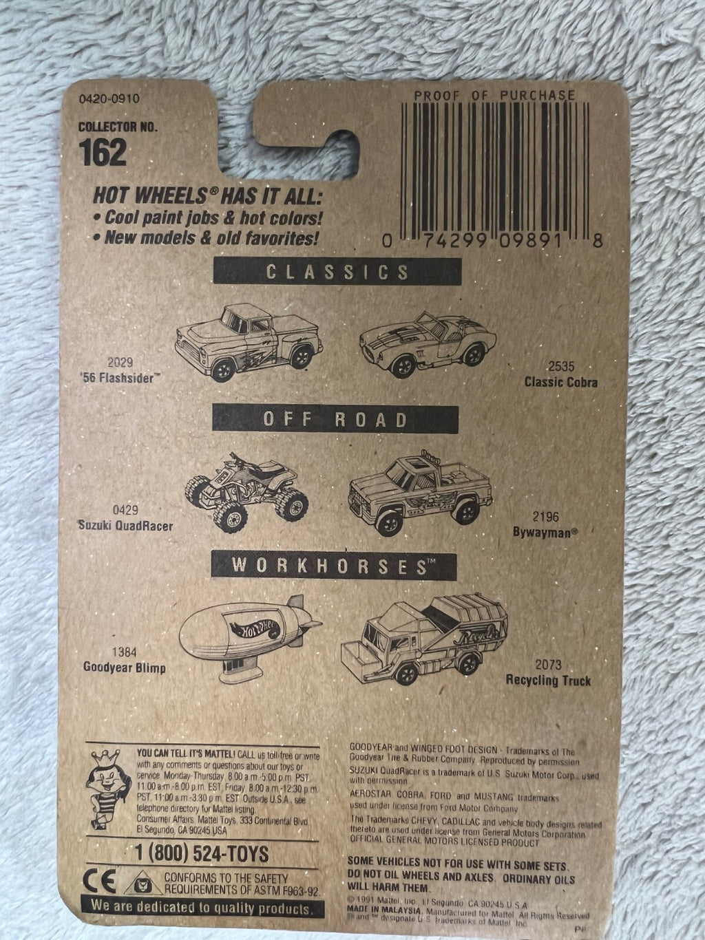 🇺🇸🇺🇸Mattel Hot Wheels '65 Mustang Convertible #162 Blue Card HW13🇺🇸🇺🇸
