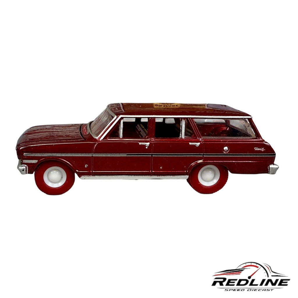 🇺🇸🇺🇸Auto World 1963 Chevy Nova II 400 Ultra Red Chase C20🇺🇸🇺🇸