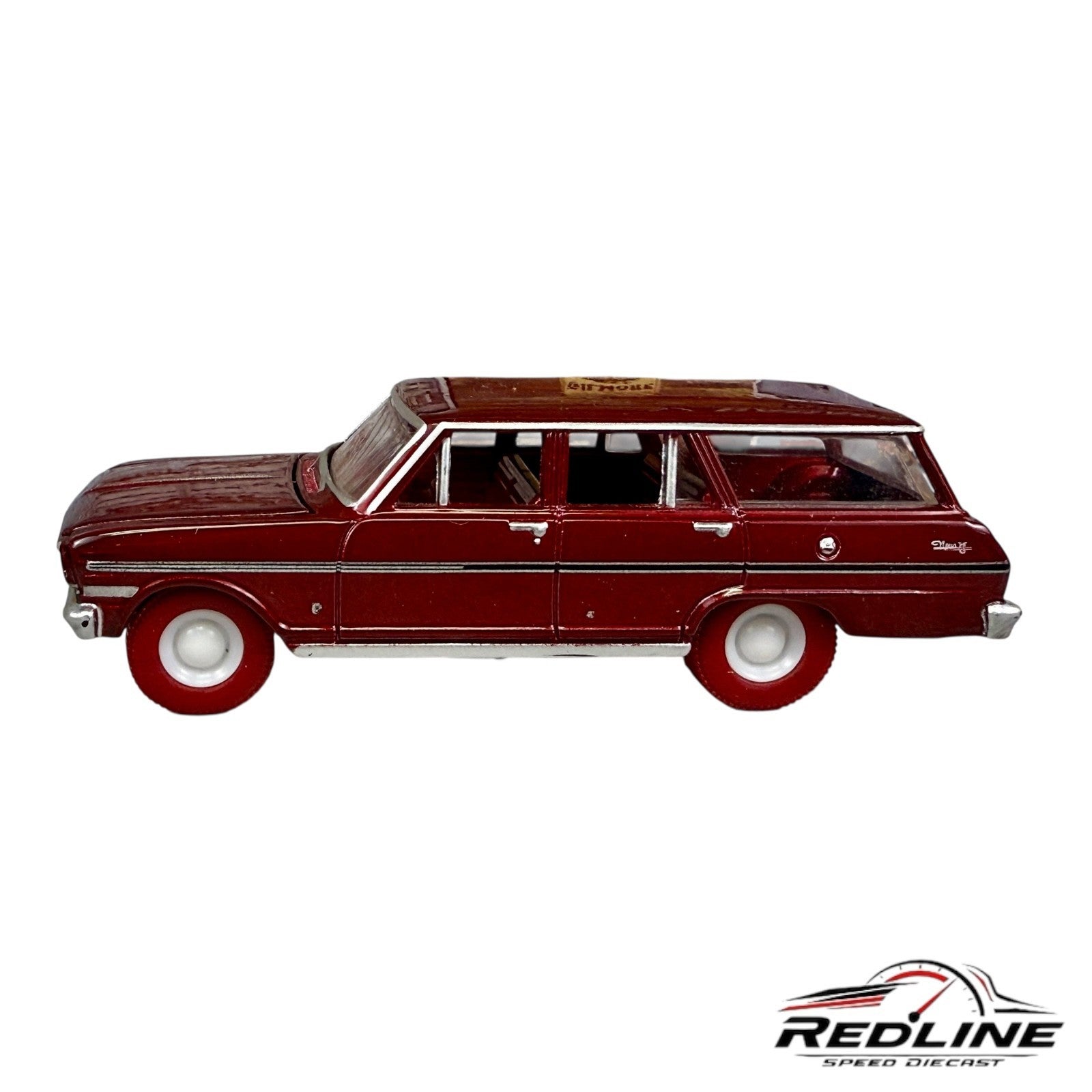 🇺🇸🇺🇸Auto World 1963 Chevy Nova II 400 Ultra Red Chase C20🇺🇸🇺🇸