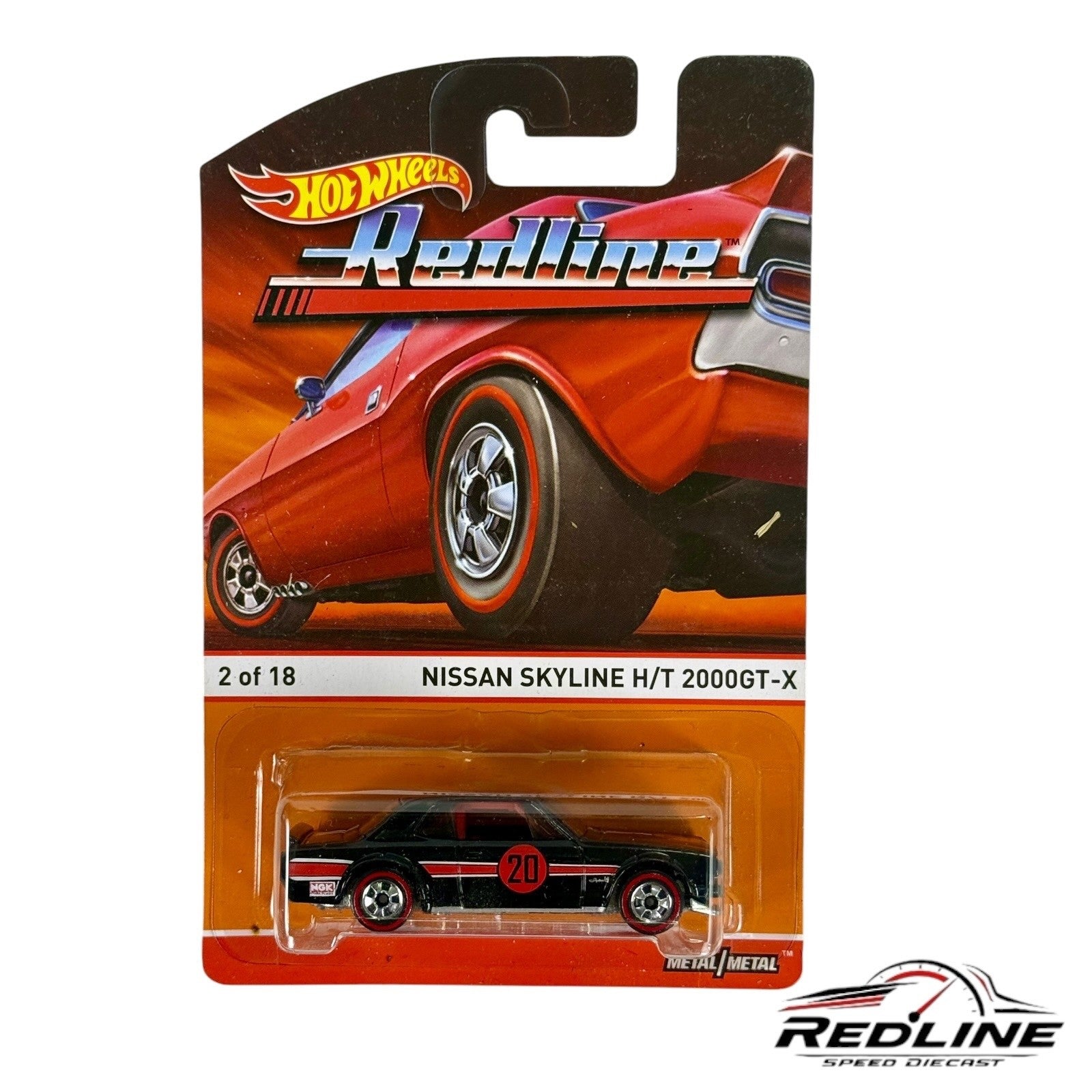 Nissan Skyline H/T 2000GT-X Hot Wheels Redlines Black H13