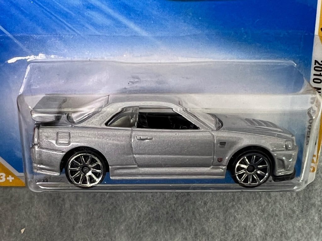 🎌🎌🎌Hot Wheels 2010 New Models Nissan Skyline GT-R R34 Silver HW22🎌🎌🎌