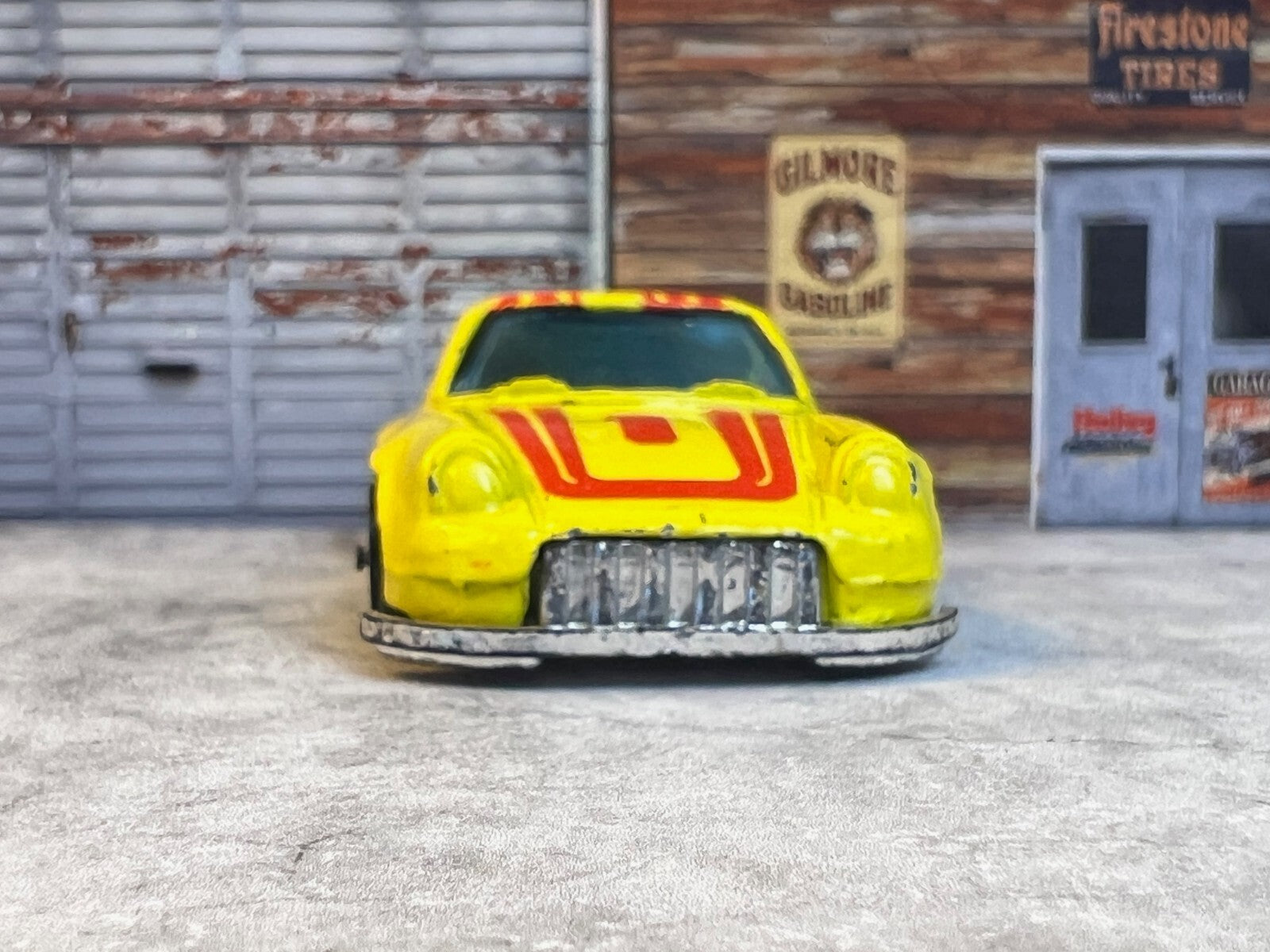 🇩🇪Vintage Unbranded Yellow Porsche Made in China 1:64 Scale model 672A C7🇩🇪