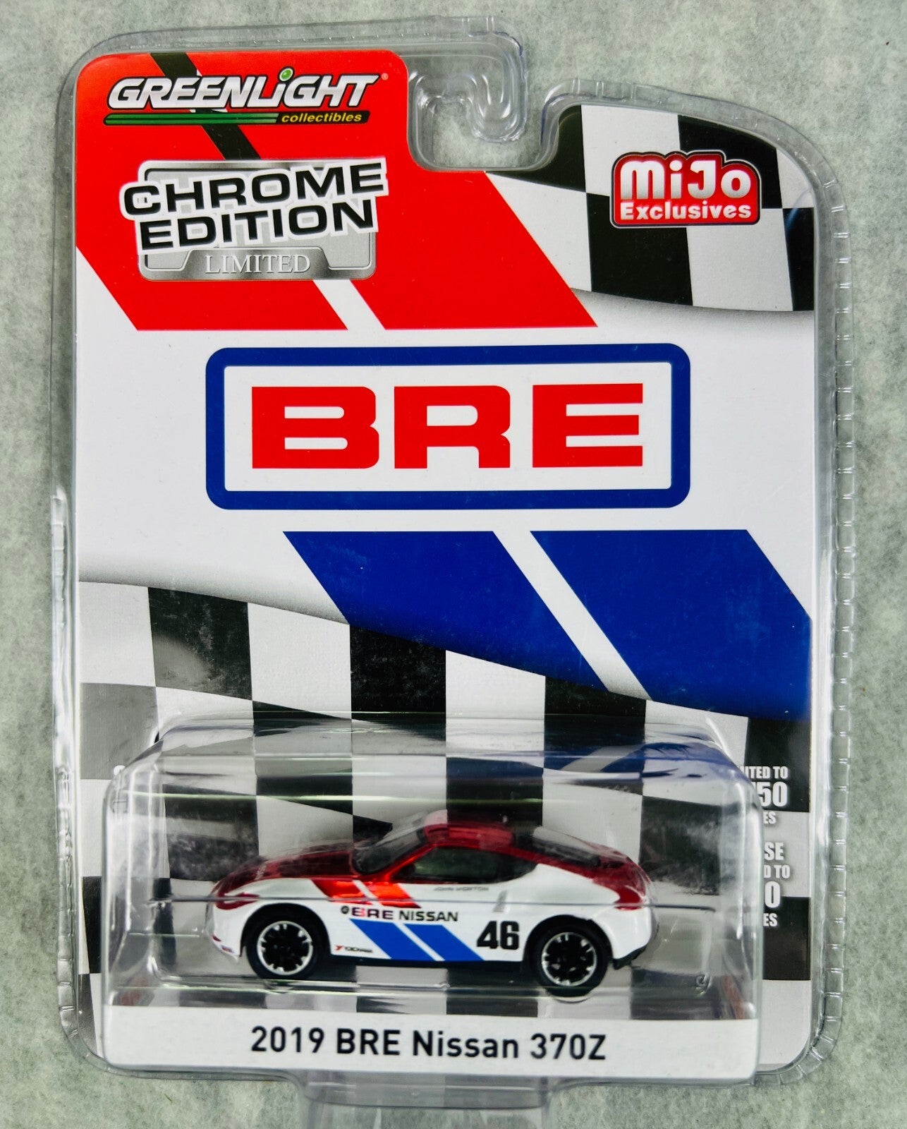 🎌GreenLight Collectibles MiJo Exclusive Chrome Edition 2019 Nissan 370Z BRE H31