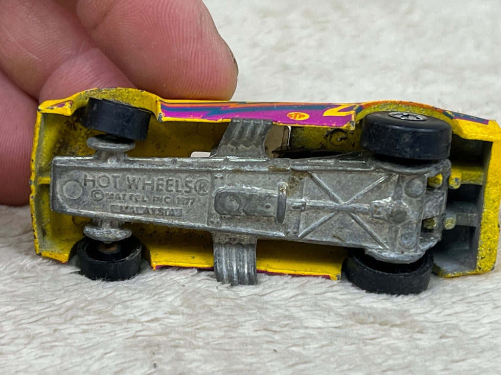 🏁🏁🏁Hot Wheels Firebird Funny Car DragsterYellow (1977) Blackwall HW04🏁🏁🏁🏁