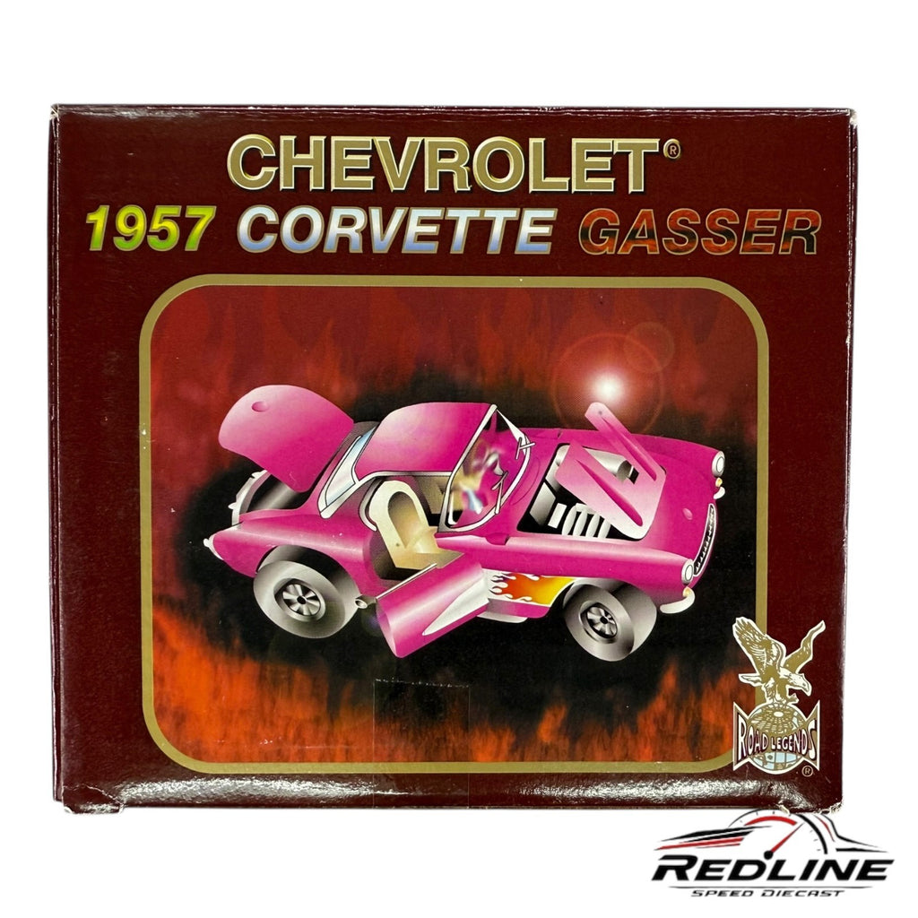 🇺🇸🇺🇸Road Legends 1957  Chevrolet CORVETTE GASSER Black 1:18 LN🇺🇸🇺🇸