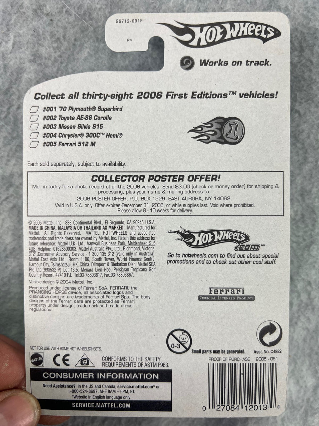 🇮🇹Hot Wheels 2005 First Editions X-Raycers Ferrari 360 Modena Red H23🇮🇹