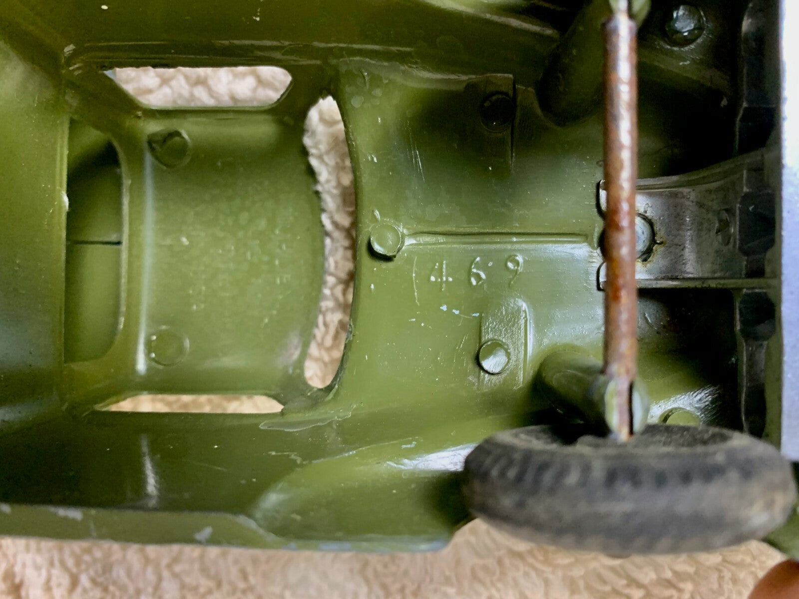 *********Hubley Kiddie Toy #478 Bell Telephone Truck Army Green - 1950s*********