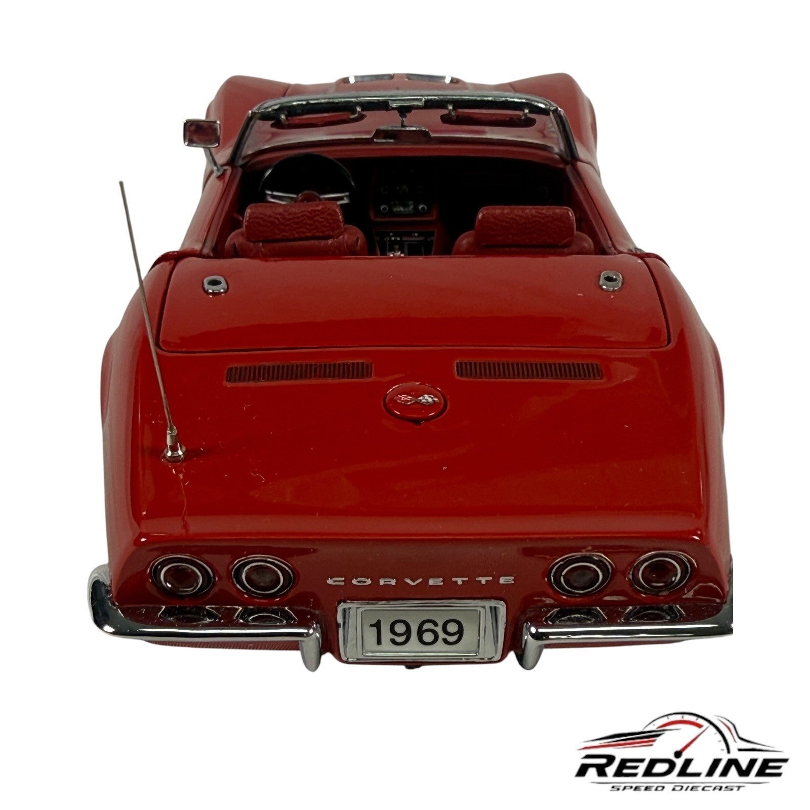 🔥Danbury MINT 1969 Chevrolet Corvette Convertible Limited Edition Red 1:24 D1🔥