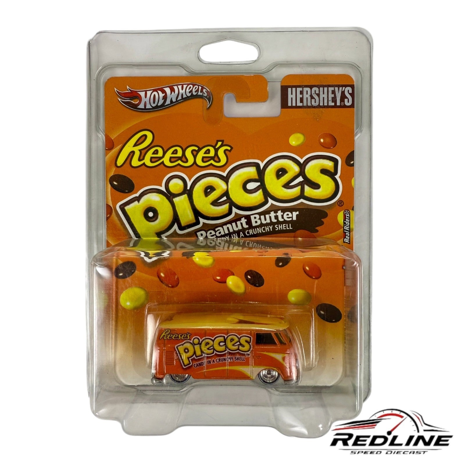 🔥🔥Hotwheels Real Riders Hershey’s Reese’s Pieces VW Micro Bus H9🔥🔥