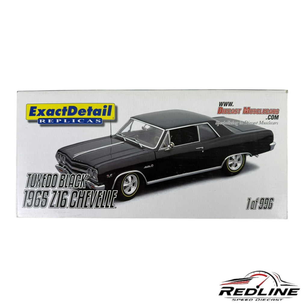 🇺🇸🇺🇸🇺🇸Exact Detail 1965 Z16 Chevelle Tuxedo Black 1:18 HW🇺🇸🇺🇸🇺🇸