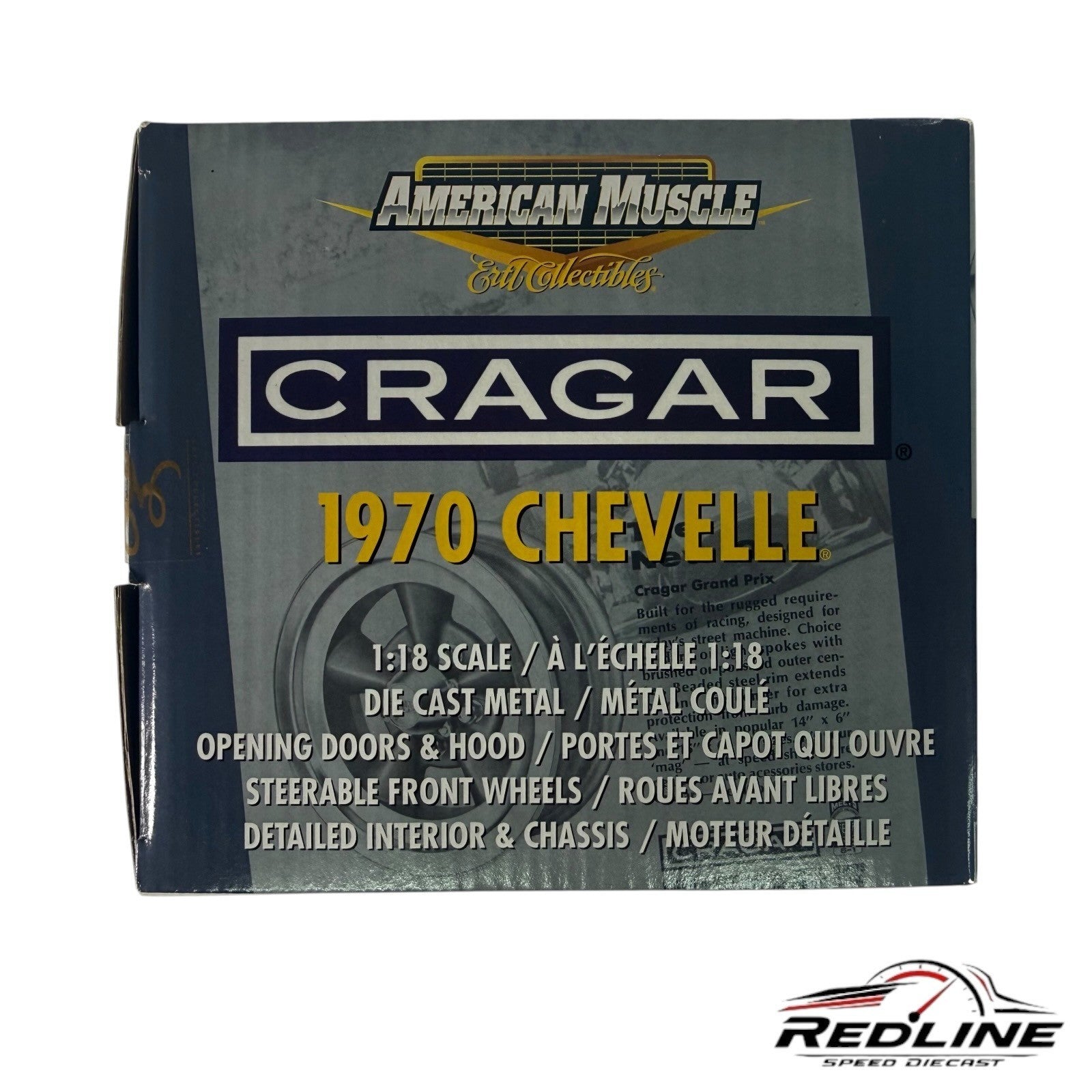 🇺🇸Ertl 1970 Chevelle SS454 Cragar Gold With Black Top 1:18 C3🇺🇸