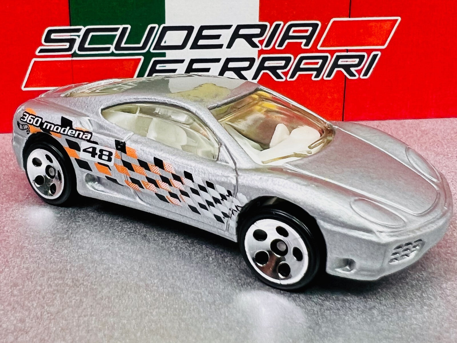🇮🇹🇮🇹 Hot Wheels World Racers Ferrari 360 Modena Silver LOOSE C14🇮🇹🇮🇹