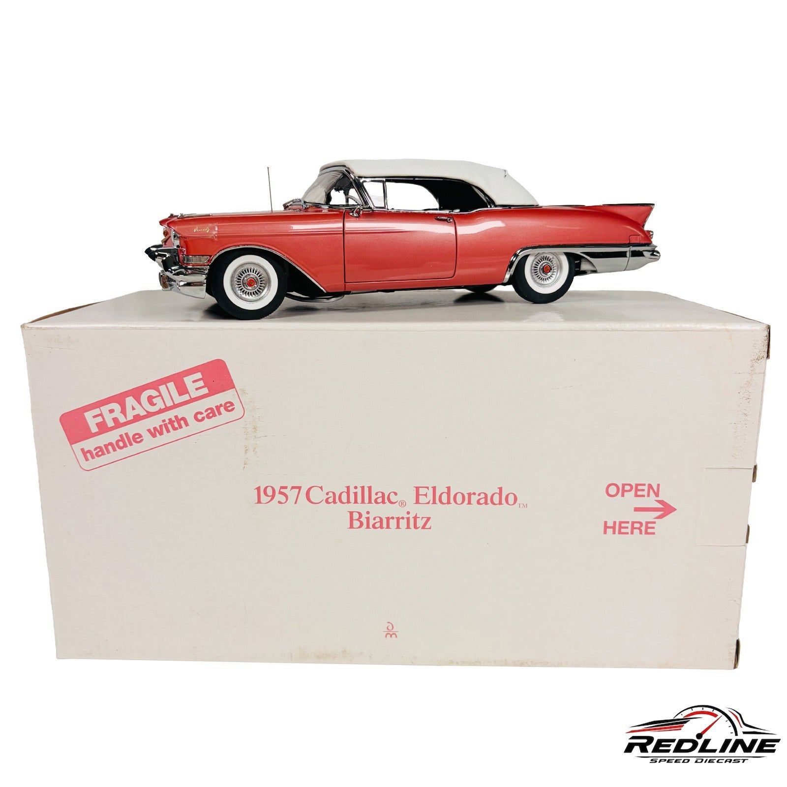 🇺🇸🇺🇸Danbury Mint 1957 Cadillac Eldorado Biarritz Convertible 1:24 C2🇺🇸🇺🇸