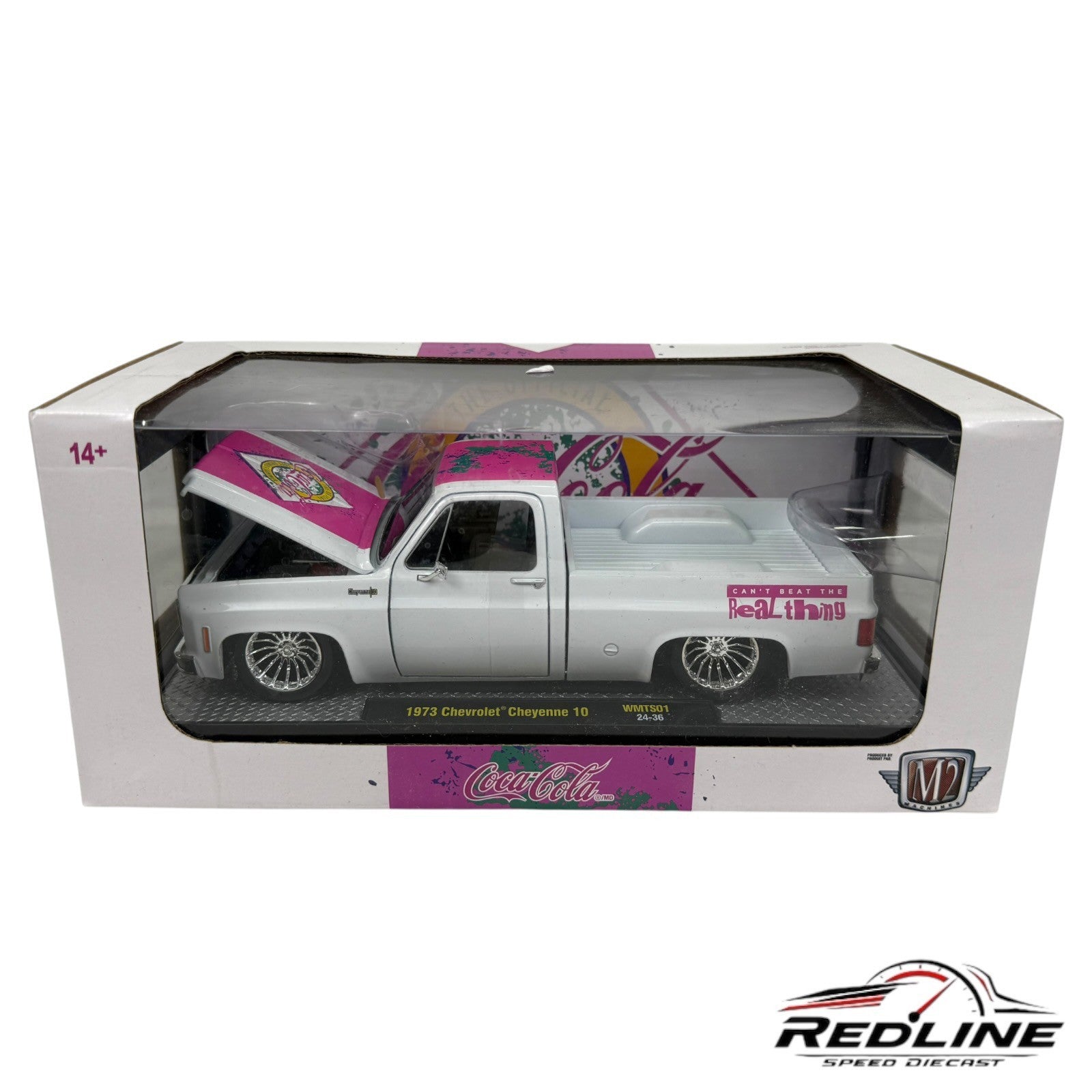 🇺🇸M2 Machines Coca Cola 1973 Chevrolet Cheyenne 10 1:24 D1🇺🇸