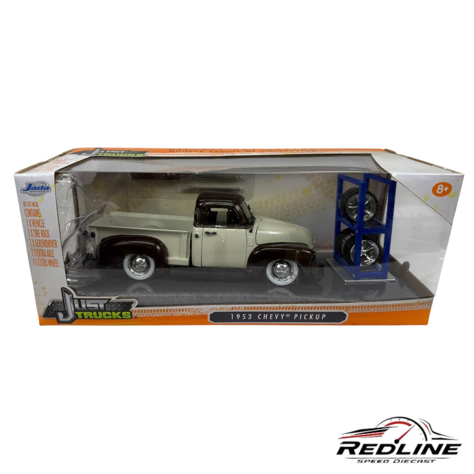 🇺🇸Jada Just Trucks 1953 Chevrolet 3100 Pickup Brown/White 1:24🇺🇸