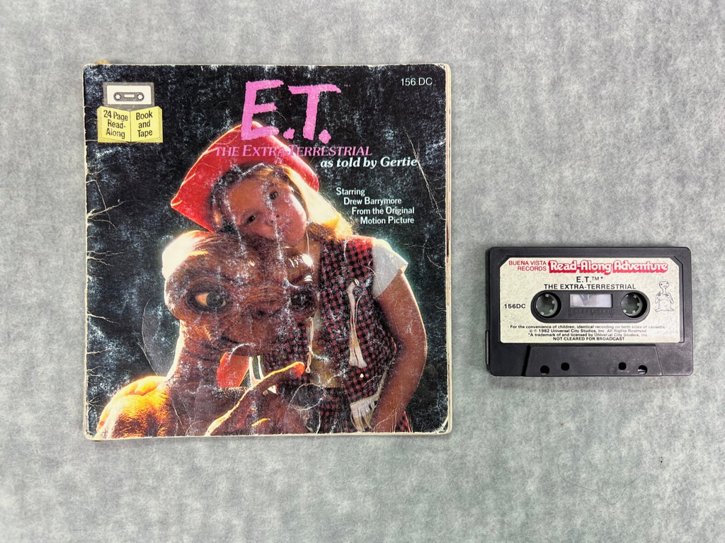 🔥🔥🔥1982 E.T. Read Along Adventure Book Cassette Tape Vintage🔥🔥🔥