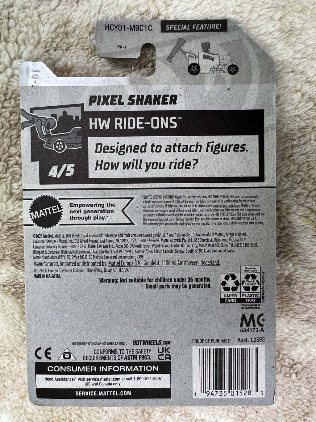 🔥🔥🔥 Hot Wheels #66 HW Ride-Ons Pixel Shaker Treasure Hunt HW18🔥🔥🔥