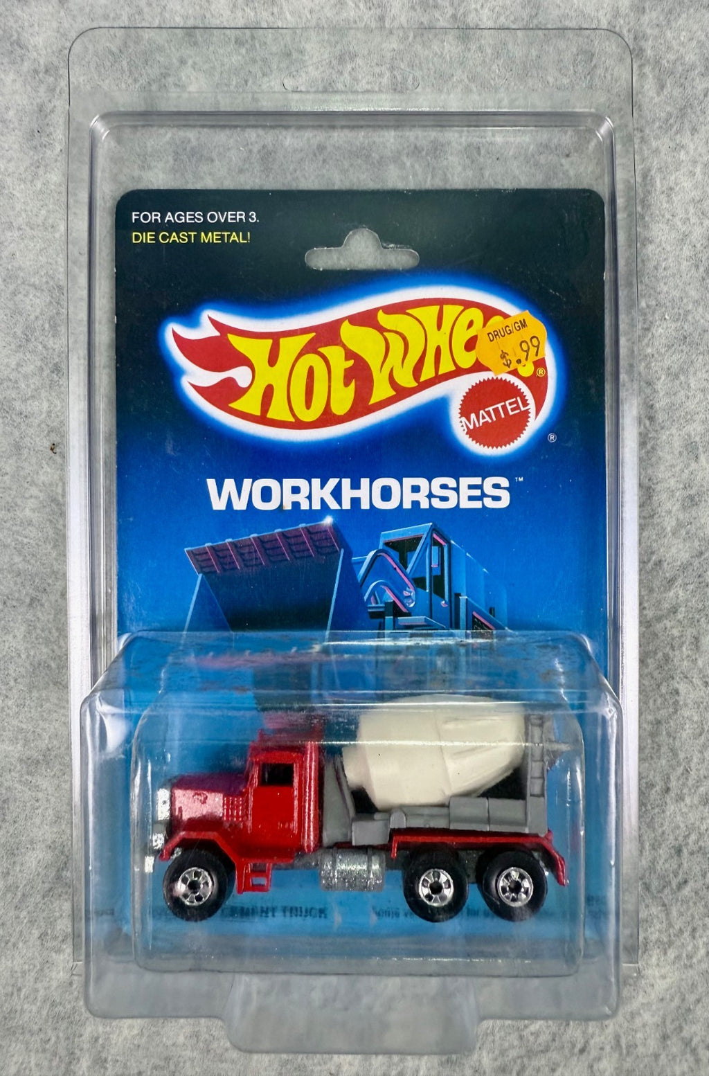 🇺🇸🇺🇸Hot Wheels Blackwall's Workhorses Peterbilt Cement Truck H22🇺🇸🇺🇸