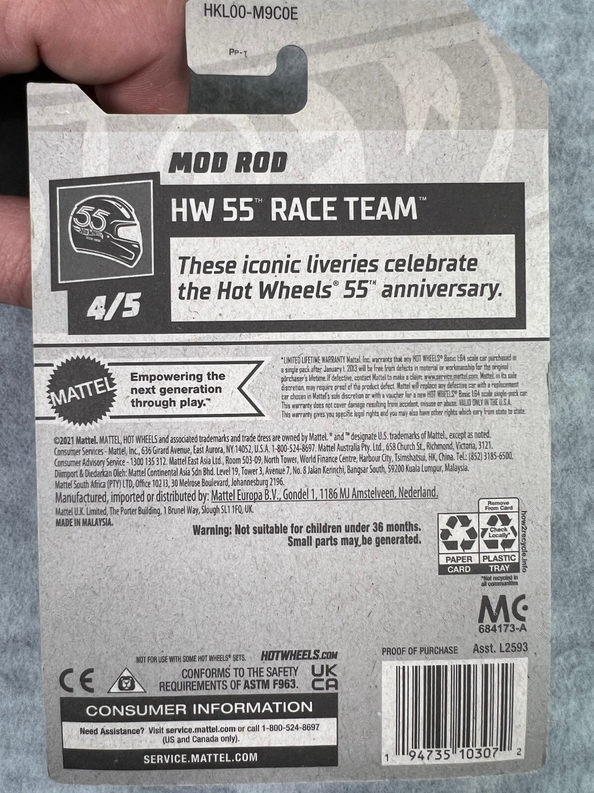 🔥🔥🔥Hot Wheels Mod Rod Treasure Hunt HW 55 Race Team HW21🔥🔥🔥