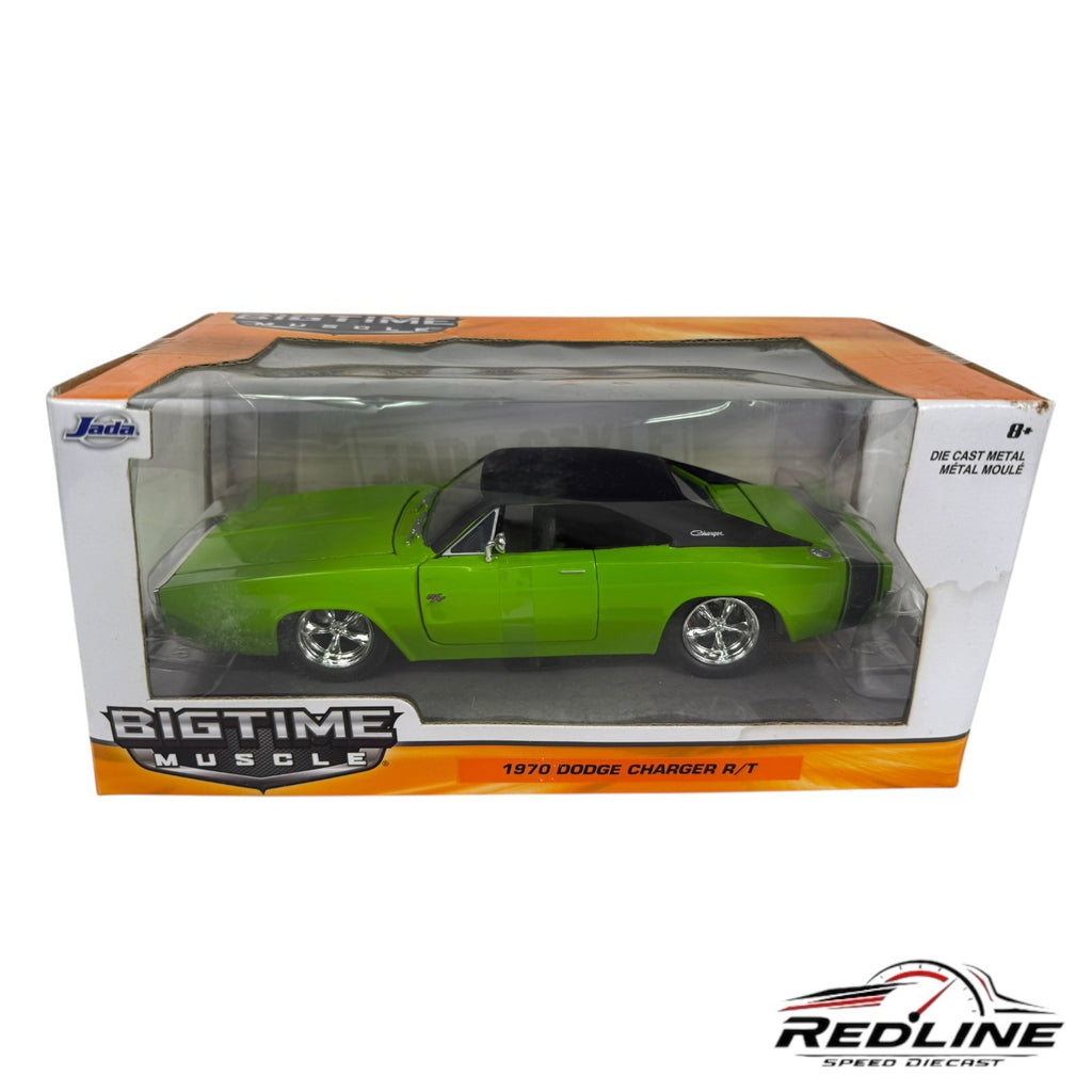 🇺🇸Jada Toys Bigtime Muscle 1970 Dodge Charger R/T Green 1:24 D1🇺🇸