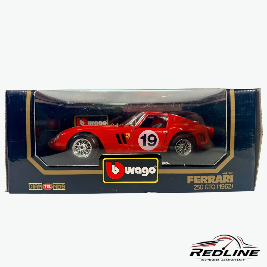 🇮🇹🇮🇹Bburago Diamonds 1/18 1962 Ferrari 250 GTO #19 Red B3🇮🇹🇮🇹