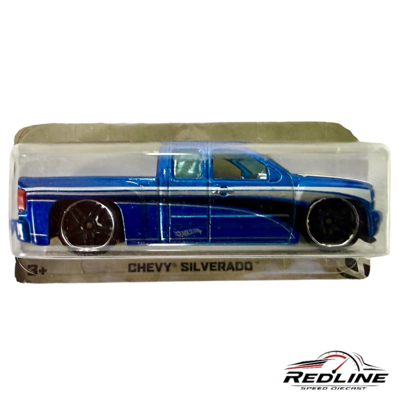 🇺🇸Hot Wheels Chevy Chevrolet Silverado 7/8 Blue 1:64 H21🇺🇸