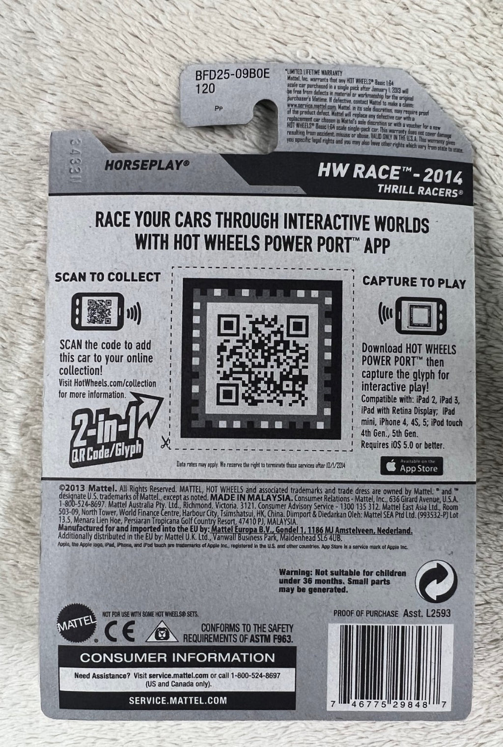🔥🔥🔥🔥 Hot Wheels #151/250 HW Race-Thrill Racers HORSEPLAY White HW12🔥🔥🔥🔥