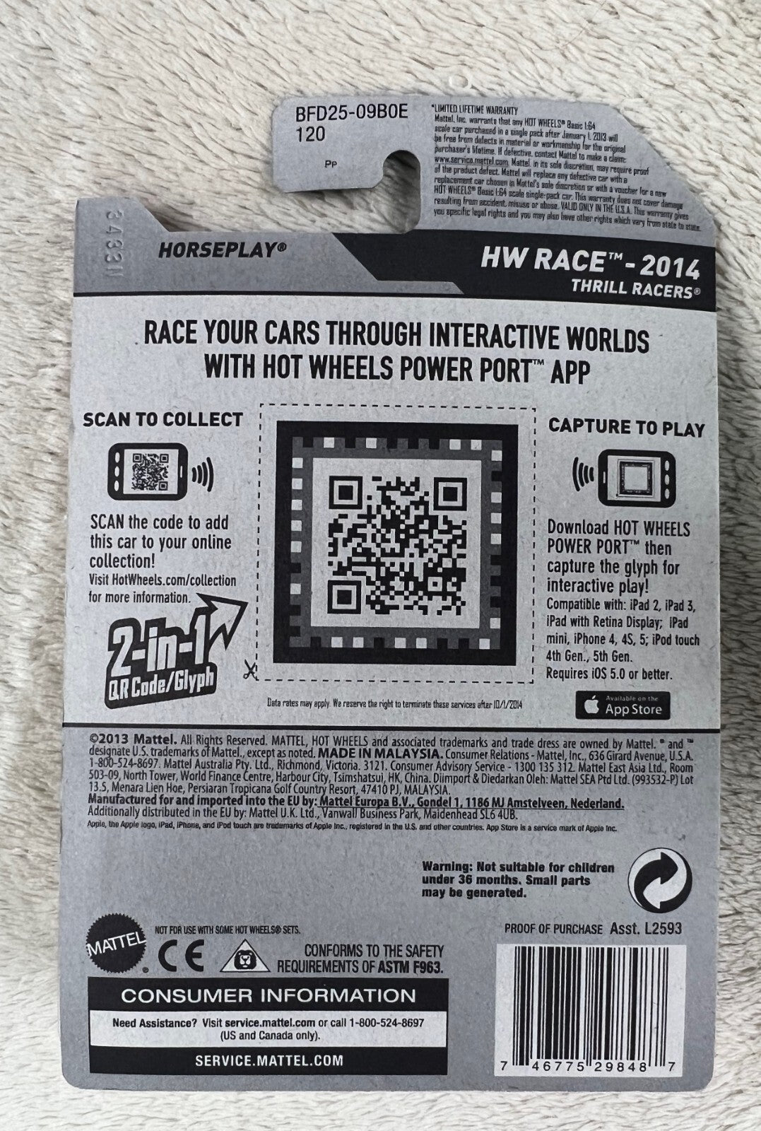 🔥🔥🔥🔥 Hot Wheels #151/250 HW Race-Thrill Racers HORSEPLAY White HW12🔥🔥🔥🔥